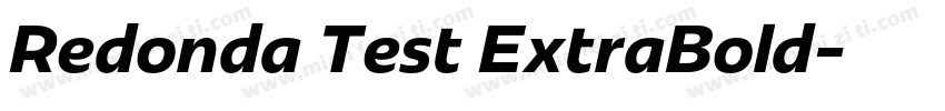 Redonda Test ExtraBold字体转换